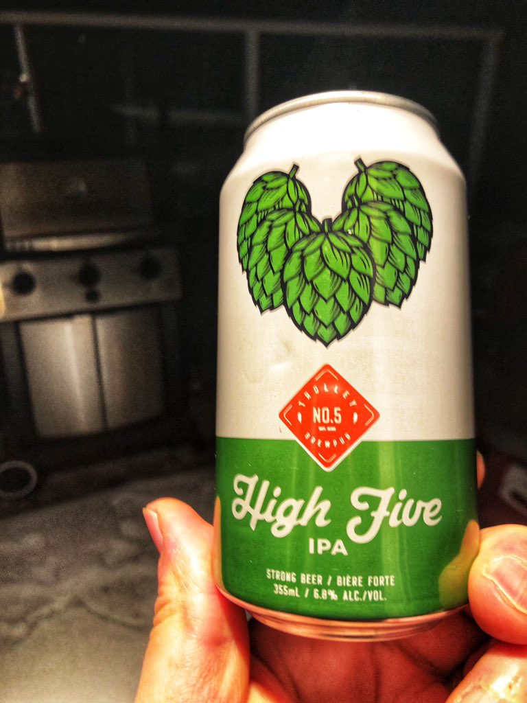 It’s cold AF outside and we are BBQing!! Good thing we have this little beauty to keep us warm! <a href="/Trolley_5/">Trolley 5 Brewpub</a> High Five! #yyc #craftfriday