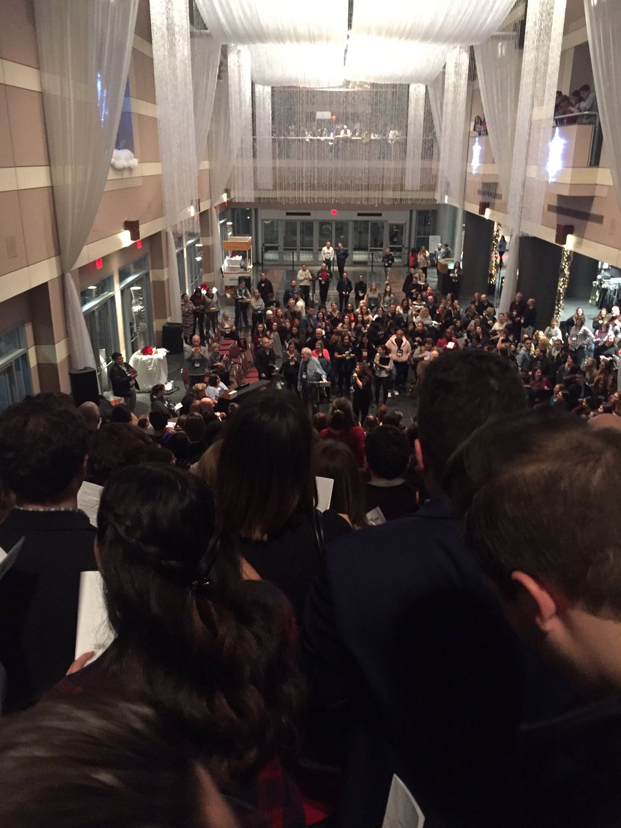 NFAMusic's tweet photo. Annual staircase sing! #nyssma #allstate2019 https://t.co/JxXMvnDGgR