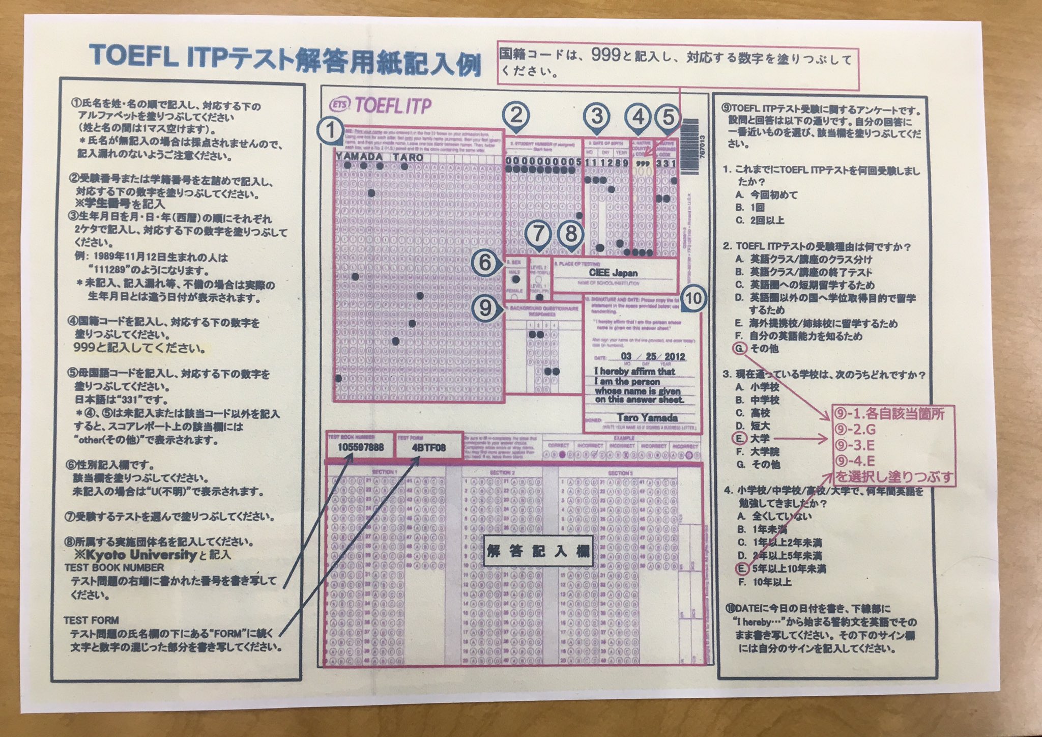 解答用紙 既製品マークシート 『センター試験用解答用紙・共通』 1000枚 1