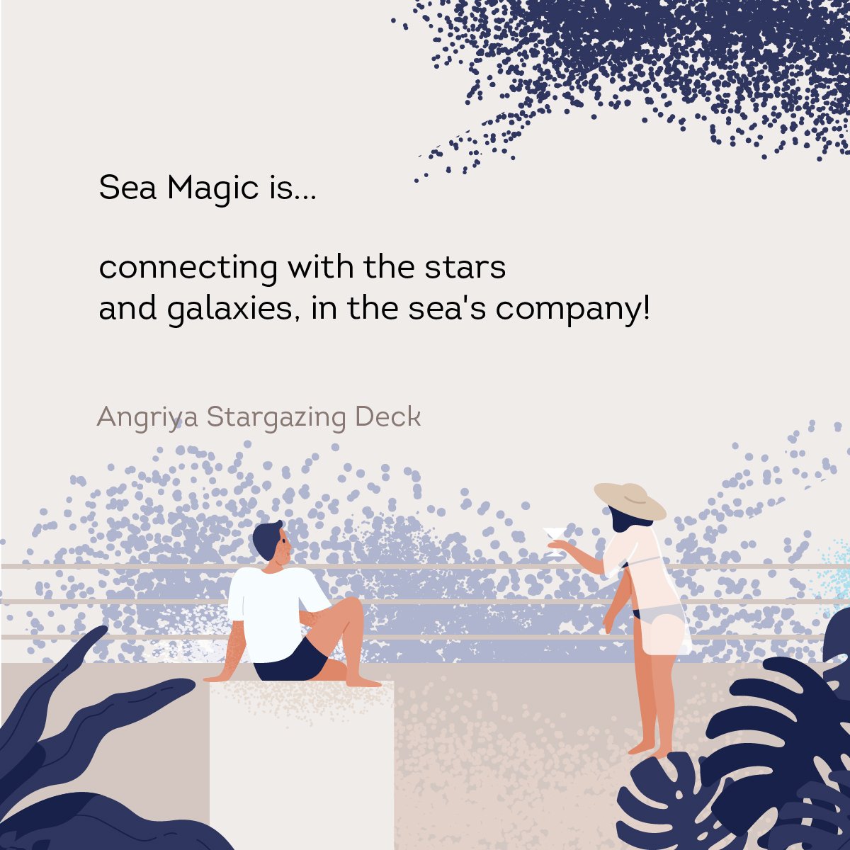 angriyacruise's tweet photo. Yes, the stage is set for you to form a new connection; with the stars. Sit on the deck and explore the world of stars and galaxies above you!
#AngriyaCruise #Angriya #SeaMagic #Cruise #India #DomesticCruiseliner #MumbaiToGoa #GoaToMumbai #Sea #voyage https://t.co/UyVjUstmQT