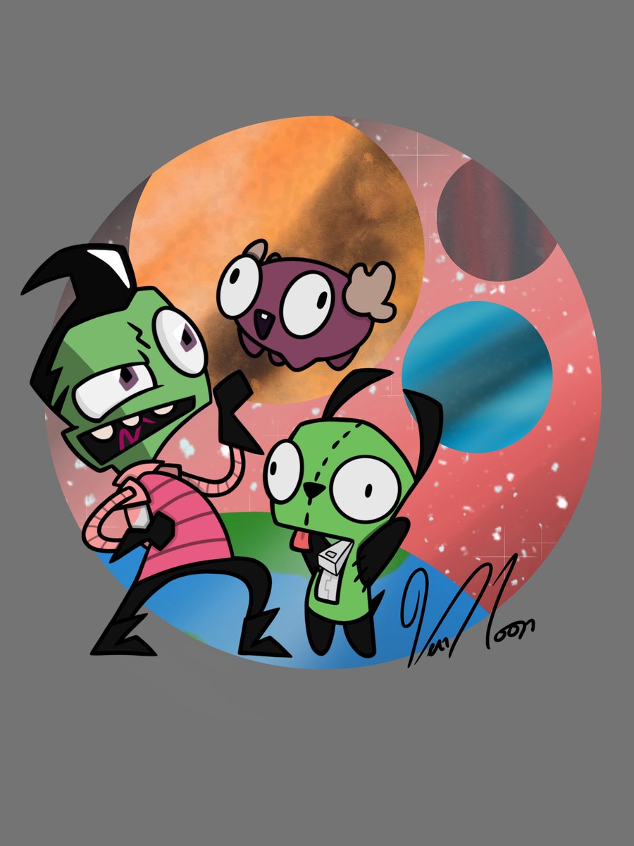HoneyItself's tweet photo. The movie inspired me to do this. You don’t know how many times I watch their show and the movie over and over again.
I just love them, brings childhood memories.🥰🥺

#InvaderZim #InvaderZimEnterTheFlorpus #dibmembrane https://t.co/dQw5O4DjQU