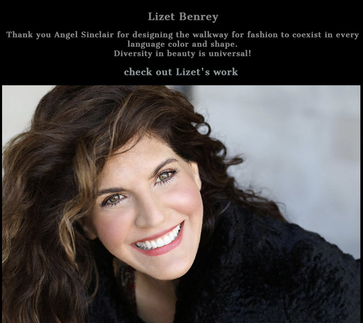 LizetBenrey's tweet photo. Thank you beautiful AngelSinclair❤️I admire you and your wonderful humanitarian cause immensely!
Proud to be a part of @ModsOfDiversity "Promotes equality and diversity in the fashion beauty and media industries" https://t.co/Uk9VuWUSaG
#AngelSinclair #Models #ModelsOfDiversity https://t.co/bkDDuIeK82