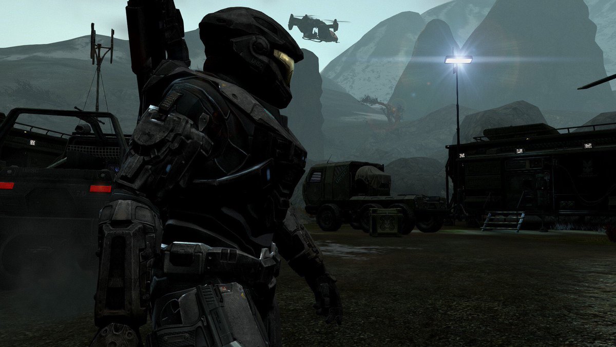 The787Centauri's tweet photo. These nostalgic screens from the cinematic at the start of the Halo Reach Campaign π’ so many feels starting the campaign on #HaloTheMasterChiefCollection #HaloReach #Halo #noblesix #nobleteam #emile #spartan #noblefour #visegradrelay #reach #twitch #bungie #343industries https://t.co/qdpTkbnwra