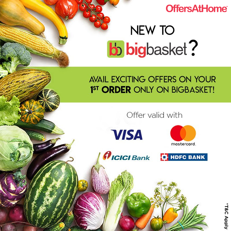 OffersAtHome's tweet photo. Now Avail Flat Rs200 on Order Of Rs1000 &amp; Above at Big Basket. Offer Applicable on All bank cards, Net Banking &amp; COD orders. Maximum Cashback Of Rs200 Can be Availed. Hurry Up! 

Get Code 👉 https://t.co/MYS2AdANzw

#BigBasketCoupons #BigBasketOffers #BigBasketDeals #OffersAtHome https://t.co/k8favJgMih