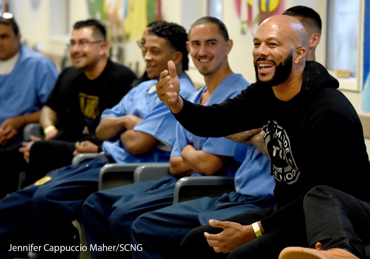 . <a href="/common/">COMMON</a> performs during a concert at the California Rehabilitation Center in Norco on Friday, Dec. 6, 2019. The event was organized by the Represent Justice Campaign, Common's Imagine Justice initiative and the Anti-Recidivism Coalition.