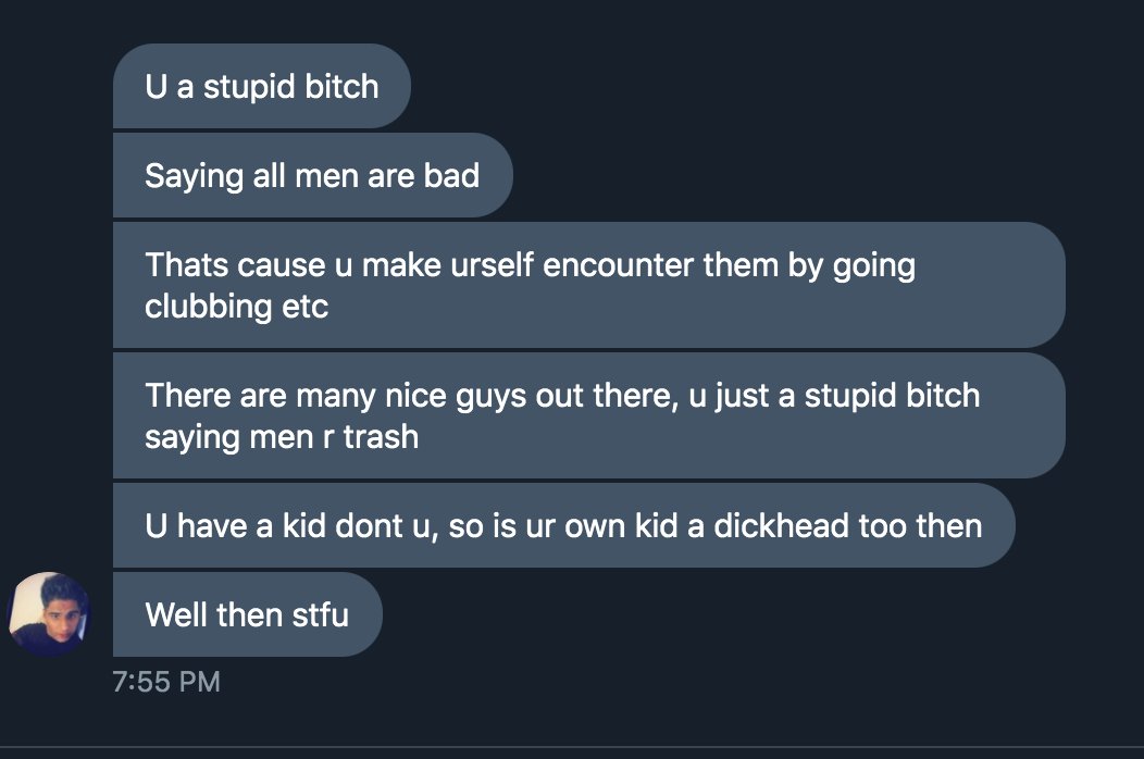 heyyguido's tweet photo. yo @Bizzlehl01 lets talk about the DMs you think are acceptable to send to women. I'm actually married &amp; I haven't been clubbing in a decade. I'm sorry you can't get a woman its probably because you are this fucking pathetic. you know who is trash? You! https://t.co/tSEQmrSAO4