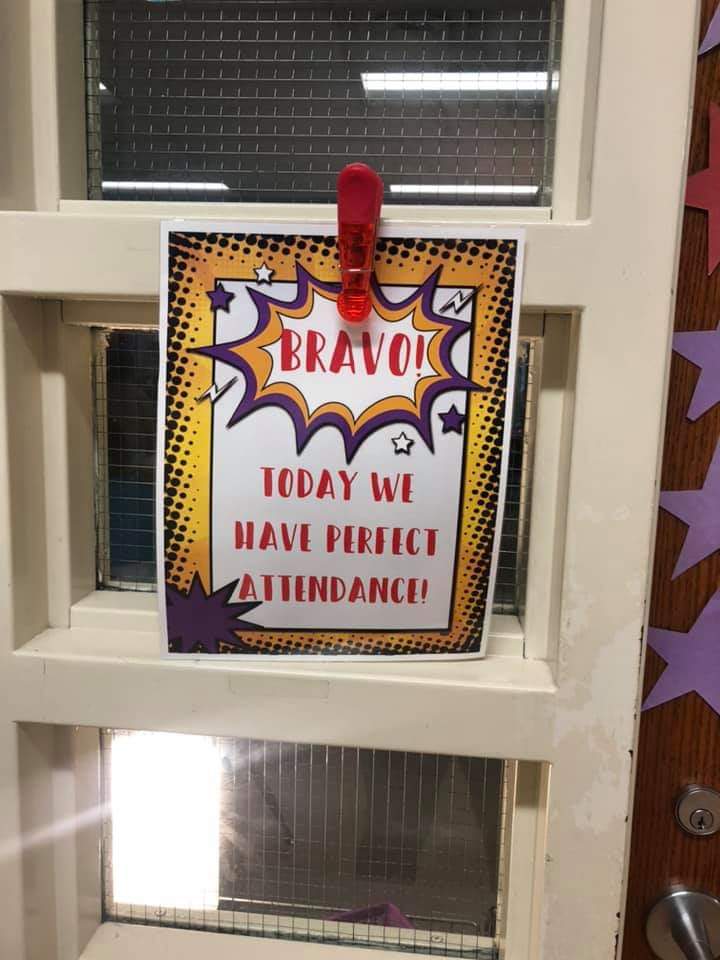 Ss have been working hard to be Heros. Here. Everyday. and On. Time. Today 2 classes completed spelling “Perfect Attendance” by #puttingfirstthingsfirst and celebrated with a blow pop party. Congratulations Mrs. Ricard’s 3rd grade, and Mrs. Enten’s 4th grade! <a href="/TheLeaderinMe/">The Leader in Me</a>