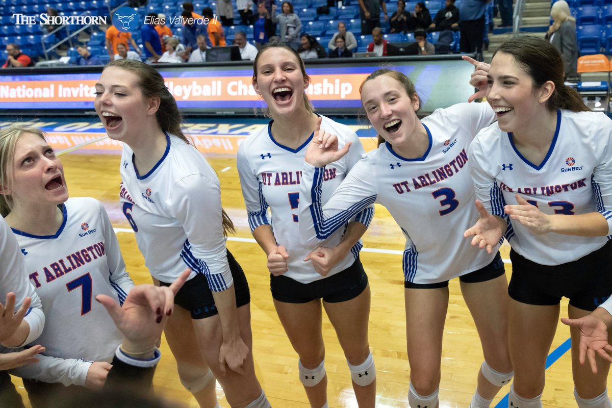 elias_valverde's tweet photo. Smiles all around for @UTAMavsVB after sweeping SHSU and advancing to the 3rd round of the tournament next Tuesday. A great pair of home wins to end a great season defending the CPC. @UTAShorthorn https://t.co/KEK0MmJlvG