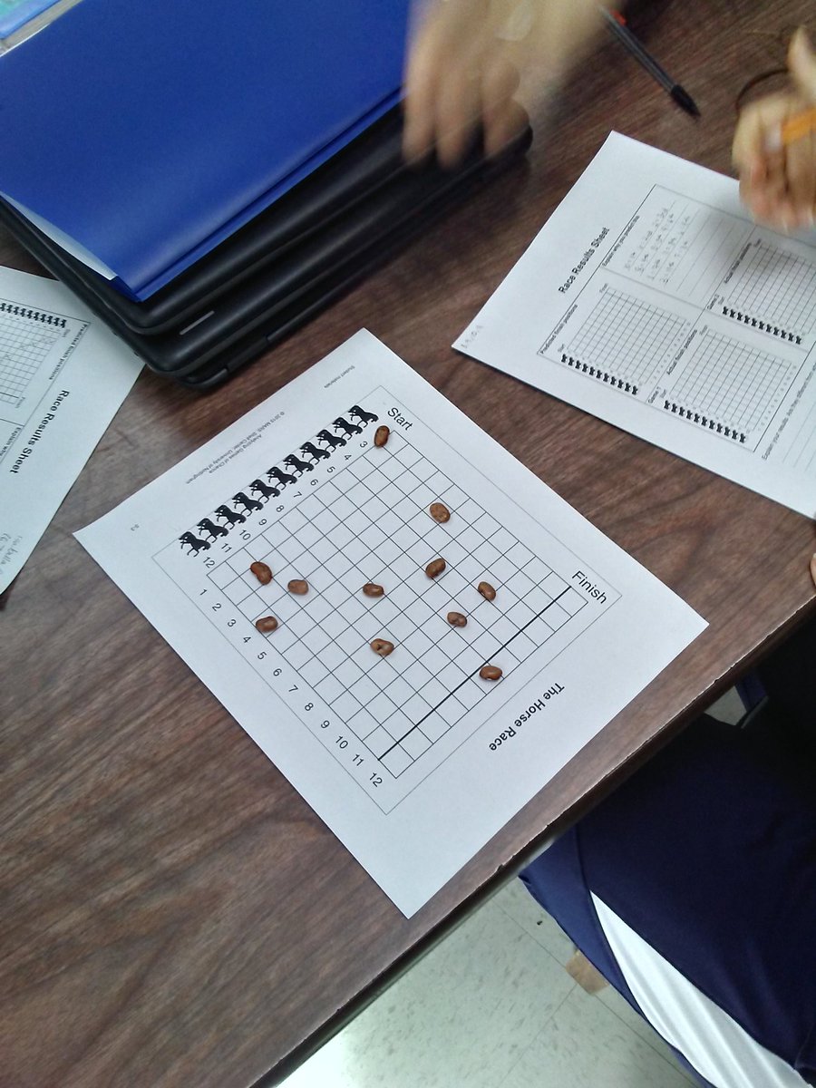 And they're off! Students exploring probability and possible outcomes through The Horse Race activity. They were so into the activity, they didn't want to stop. Thanks <a href="/mrskj29/">Kristen Johnson</a> for sharing the activity. <a href="/TheRugbyRaider/">Rugby Middle School</a>