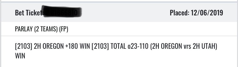 This is the first time I’ve seen this guy. I parlayed Oregon 2nd half ML and Over 23 (+483) because I stumbled on his tweet

Thanks @Kevingamble27 !!