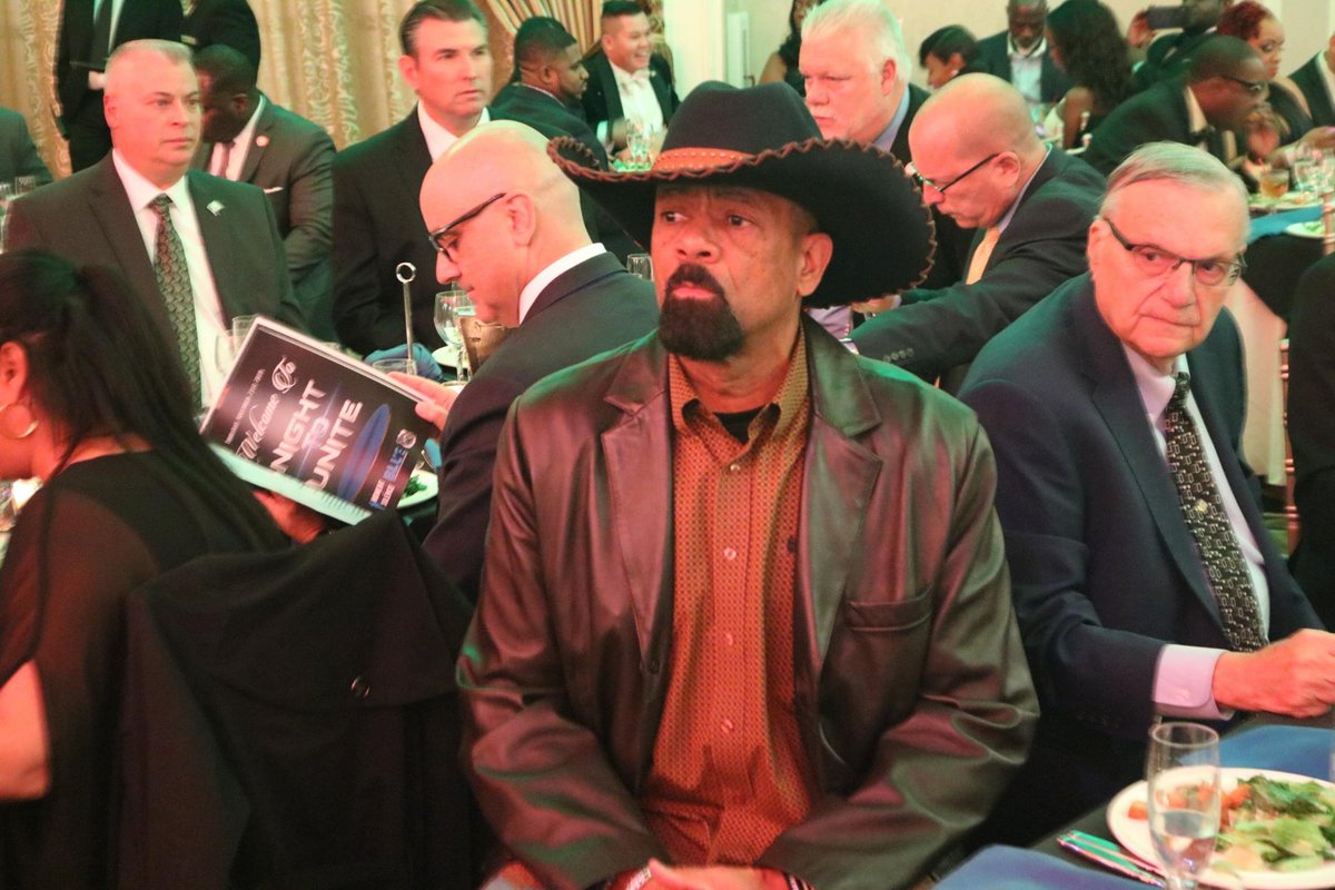ddvnation's tweet photo. At our Night to Unite Event. @realDonaldTrump #TheBlueMagazine #NightToUnite @RealSheriffJoe @SheriffClarke https://t.co/AYbhh2fOij