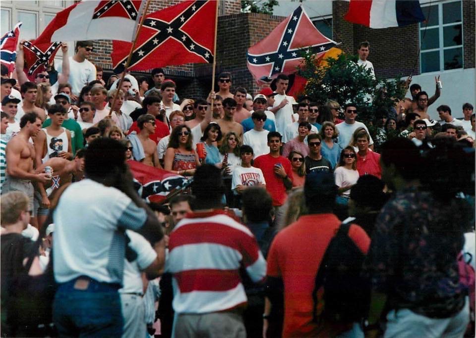 In 1992, I was almost arrested trying to stop an "Old South" parade at my University. Every year, a fraternity would parade through the street. The only reason I wasn't arrested was because when I broke through the barricade and tried to stop it