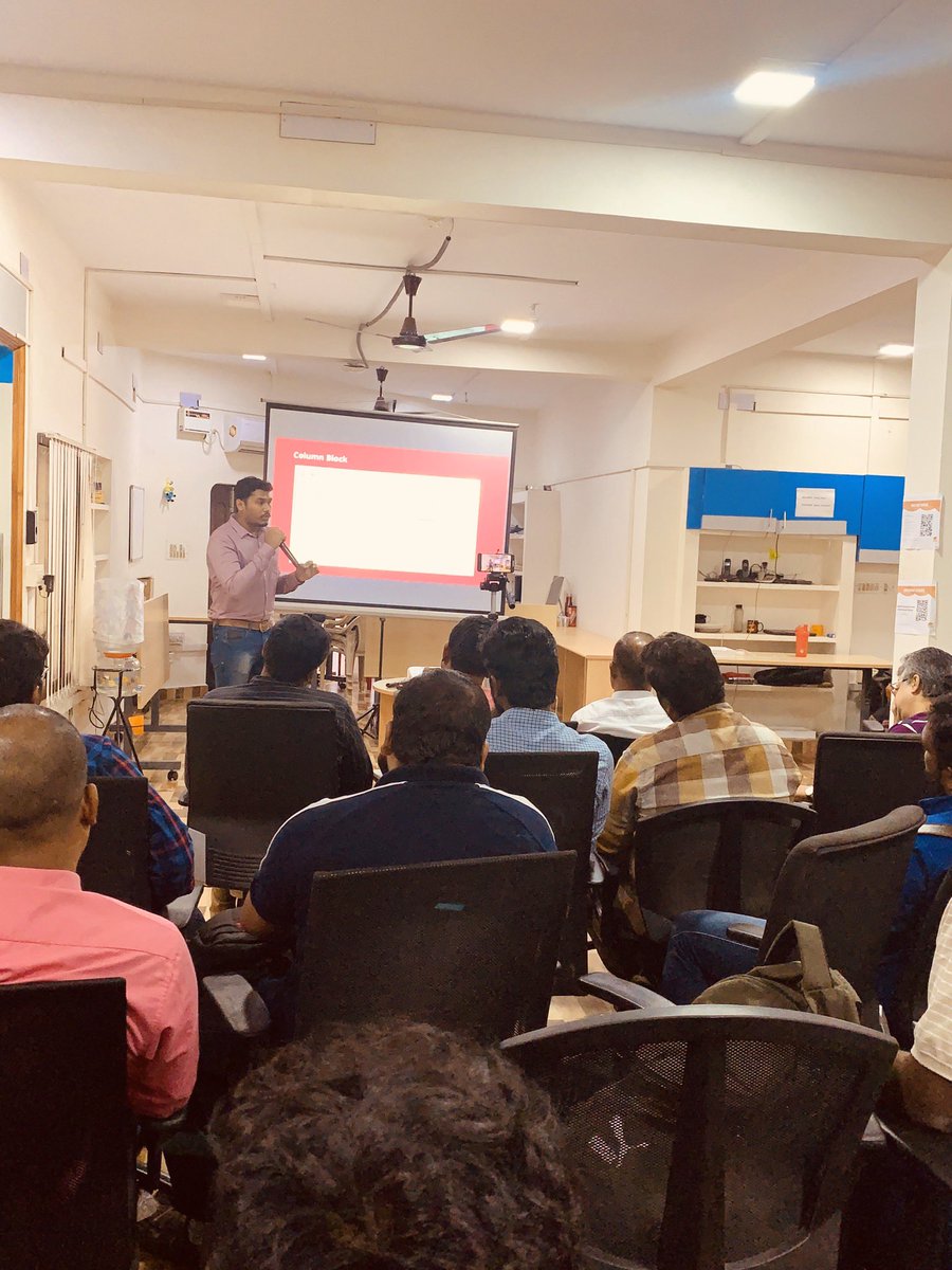 DCKAP's tweet photo. Syed Kadhar, Sr.UI/UX Designer @ DCKAP hosting the event amazingly well at the #WordPress monthly meet-up happening at DCKAP. https://t.co/m2O5uOEz7i