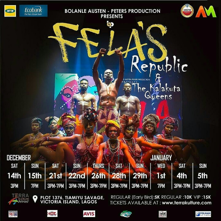 Lifeoflce's tweet photo. It's 7 Days to go.
To the realest Stage Play of the Century by @bapproduction and it's #FelaRepublicAndTheKalakutaQueens trust me when I say you don't wanna miss this.
A true life story of Fela and his Queens https://t.co/A4DBf8e5ld