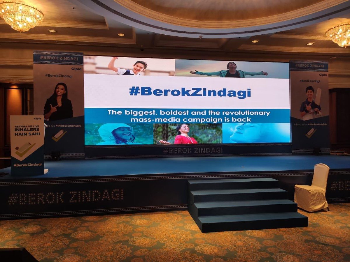 itsRahulSSingh's tweet photo. All set for Berok Zindagi - towards changing the lives of millions suffering from Asthma #BerokZindagi @diliprathore09 @jijoraju4u @nikhilcipla @Cipla_Global https://t.co/QgiskzcfX1