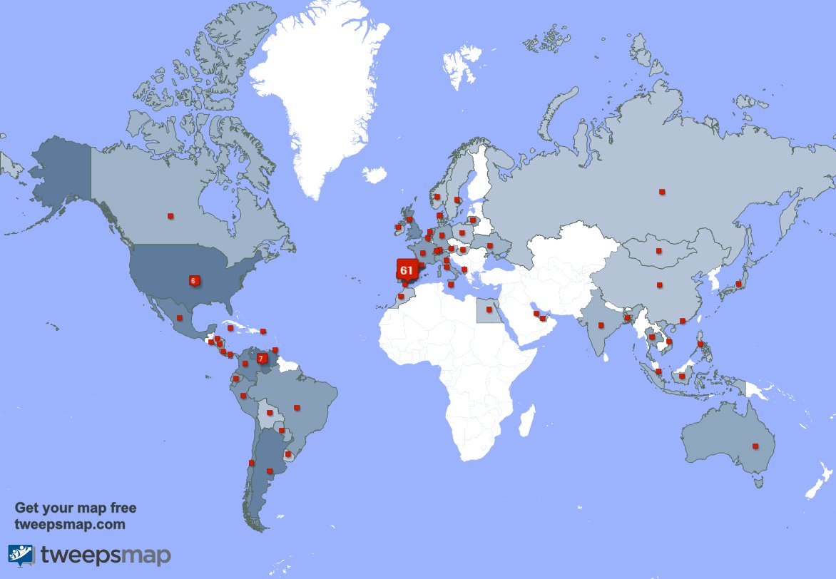 Tengo 10 nuevos seguidores, desde España, y más durante la última semana tweepsmap.com/!BlockchainMal…