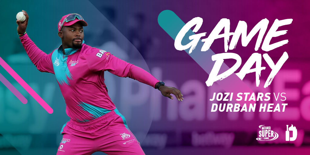 It's game day! 🔥

<a href="/msljozistars/">Jozi Stars</a> vs Durban Heat. 🏏
Wanderers Stadium. 🏟
12:30 ⏰

Catch the action live on SABC 3. 📺

#MSLT20 
#HeatUp 🔥