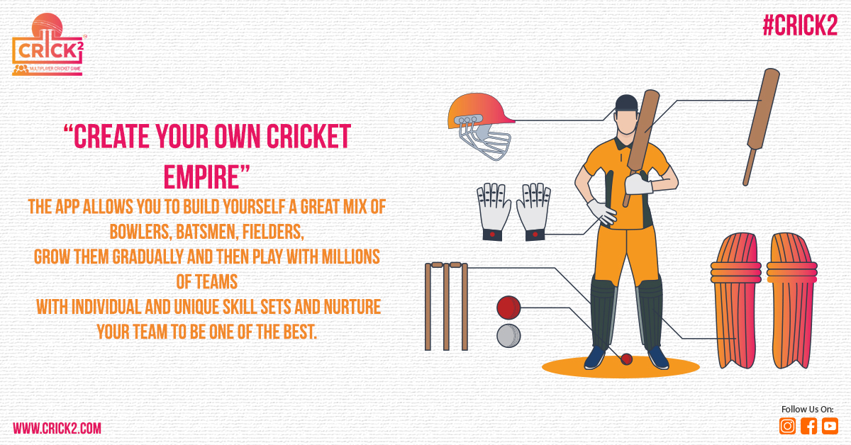 Crick2Game's tweet photo. Create your own cricket empire with Crick 2 Multiplayer Cricket Game.
#cricketgame #cricketfever #Cricket #multiplayergame #Androidgames #ChangeWhatYouCan #cricketnation #crick2 https://t.co/C4XKWDhh2h