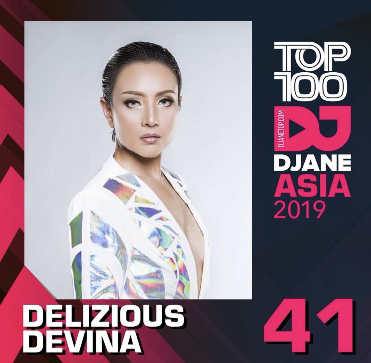 filozofyolu's tweet photo. Too 100 Djane Asia 2019 Rank #41 Delizious Devina #top100djaneasia #topdjane2019 #djdevina #deliziousdevina #topdjasia https://t.co/bpud254R51