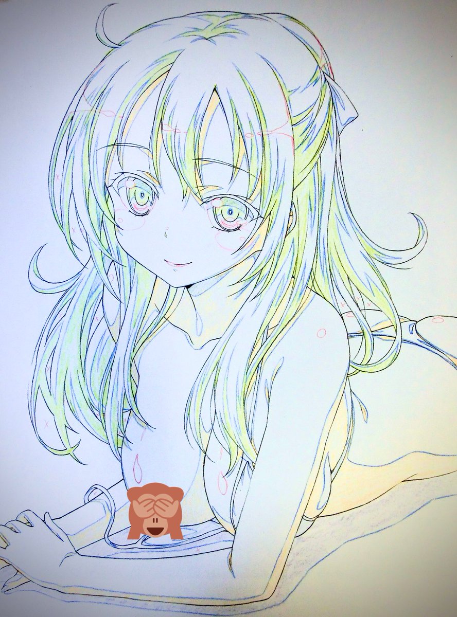 Moo 団 渡辺義弘 Pa Twitter アオリオの松沢由佳 店舗特典用のイラスト原画 色塗ってないとあのキャラに似てるとか言われてました Moo 団 渡辺義弘 Pa Twitter アオリオの松沢由佳 店舗特典用のイラスト原画 色塗ってないとあのキャラに似てるとか言われてました