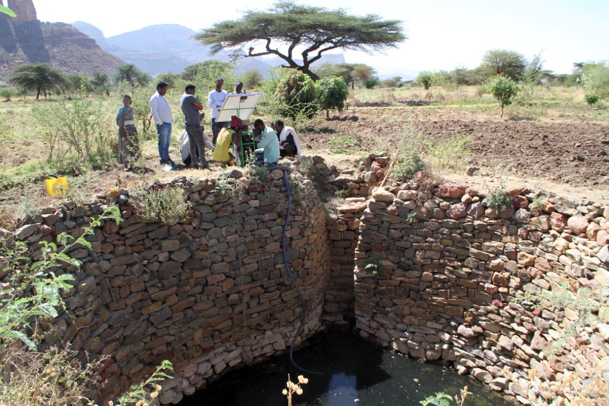 Through the A4Labs project funded by Netherlands Government, <a href="/MekUniETH/">Mekelle University</a> has purchased &amp; installed solar pumps at Mai Gobo sand dam irrigation scheme, Hawzein Wereda. On-site installation &amp; operation training was given to users and 13 farm HHs have benefited from the technology.