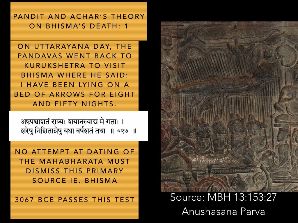 Finally the Asta Navatee (98 day) conjecture made for Bhisma Asthami is smashed completely.I won’t reveal the 20 more blunders he made till the debate. But check Bhisma’s words and think. A free coffee to anyone who can think of what big blunder happened!!