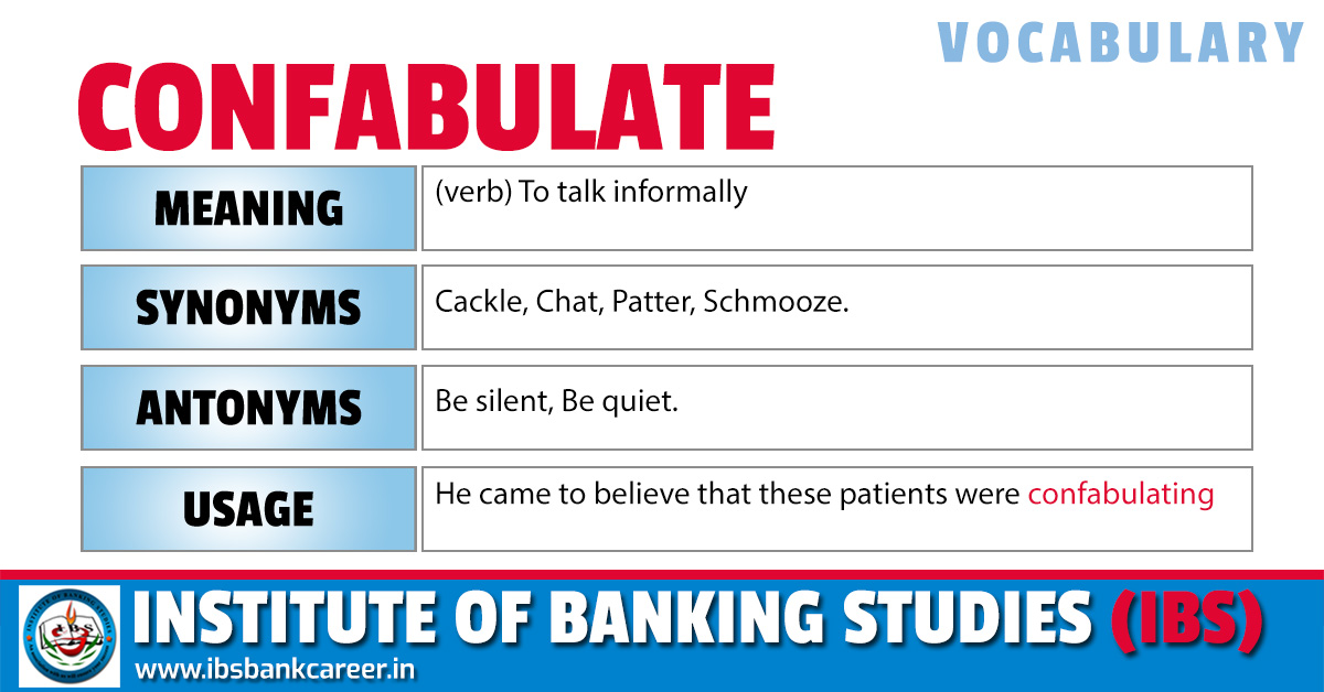 ibsbankcareer's tweet photo. Vocabulary -Confabulate 
#Confabulate  #word #vocabulary #ibs #bank #exam #upsc #psc #kas #ssc #bankexam #kayamkulam #thiruvalla #alappuzha #kollam #kerala #english #learn https://t.co/MHQ12lmpZD