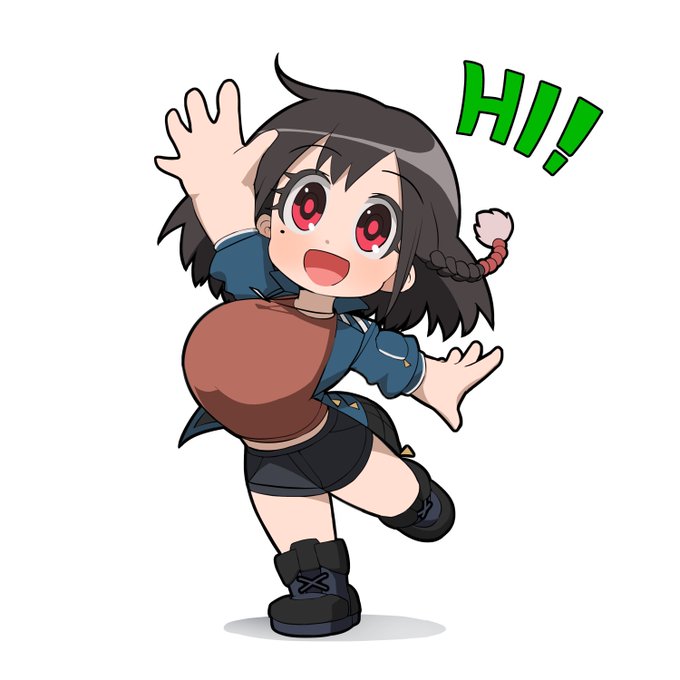どたぷん警備員ナリタちゃんの
世界で一番胸が大きいLINEスタンプ

No.01「あいさつ!」 