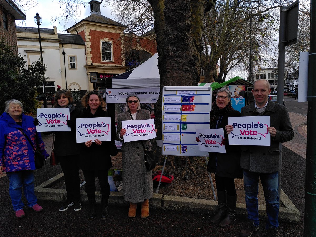 The last street stall before the election. Neck and neck till a late surge from Labour.