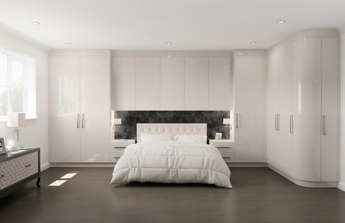 Alto - <a href="/ECF_Ltd/">ECF Ltd</a> 

Featured here in High Gloss Cashmere. A timeless contemporary feel to any bedroom. Finished with Camden D Handles.