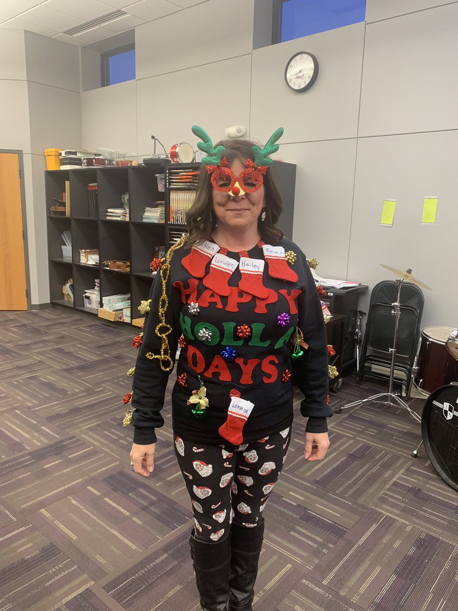 mslahti88's tweet photo. Things got ugly at Berthold Schools, as in ugly Christmas sweaters! The staff had a friendly competition at their get together to see who could best put their ugly on. It wasn’t all ugly. They also came for cookie decorating, hot chocolate &amp; cider, Christmas music &amp; conversation. https://t.co/kf5ABZLIJS