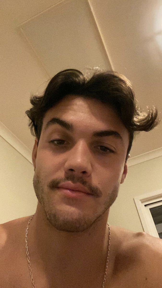 softforgrayson's tweet image. he’s having too much fun with the mustache