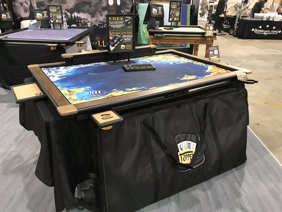 GameToppersLLC's tweet photo. We made it!!! @paxu2019 there are Game Toppers everywhere and people are really digging the new mats. #meetupunderthetophat https://t.co/rAiPWDvXzA