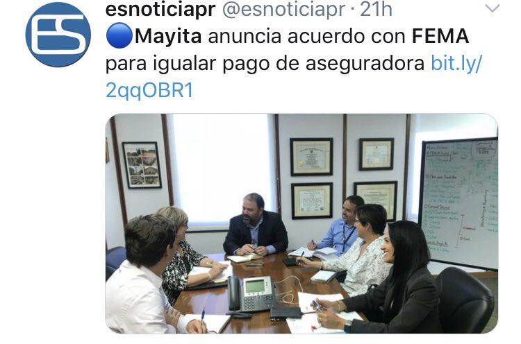mayita_melendez's tweet photo. 1/4
Proud to announce Ponce is the first municipality to receive @FEMA’s certification of insurance claims, establishing an important precedent for all of Puerto Rico to help rebuild our island.
🔗https://t.co/XkOZDGfzV5
#PonceSeTransforma #RebuildPR https://t.co/awKCsnf0oy