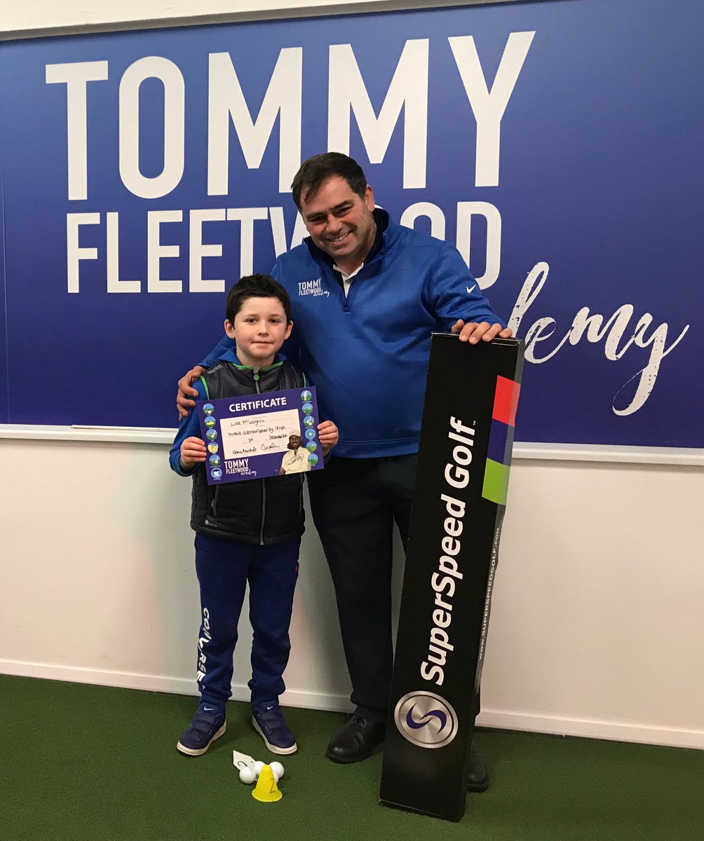 Luke McLaughlin gained 18mph of club head speed today, setting a new PB. He did it in the new <a href="/SuperSpeedGolf/">SuperSpeedGolf</a> <a href="/mattmastersgolf/">Matt Masters</a> element of our programme!!! Outstanding. Luke got a certificate signed by Tommy!!!!! Train like the worlds best with the same equipment at Tommys Academy