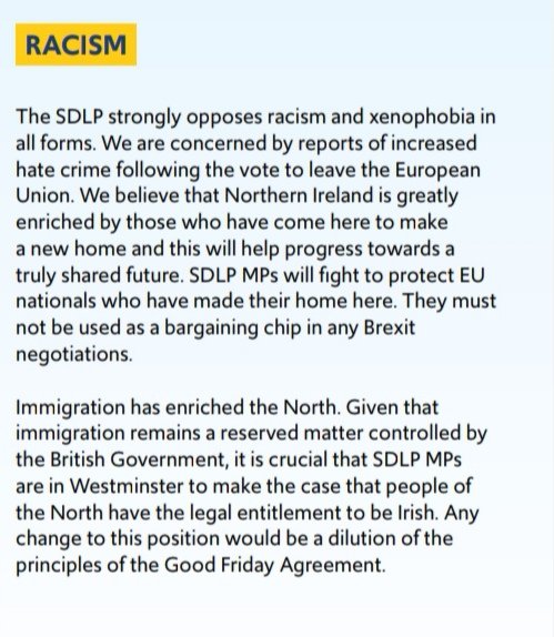 EmmaCDeSouza's tweet photo. In 6 days we'll be going to the polls for an election that will shape our futures, your vote absolutely matters. In looking through the NI parties manifestos @allianceparty @sinnfeinireland & @SDLPlive all commit to ensuring the birthright provisions of the GFA are upheld. https://t.co/NnSU1RJWdc