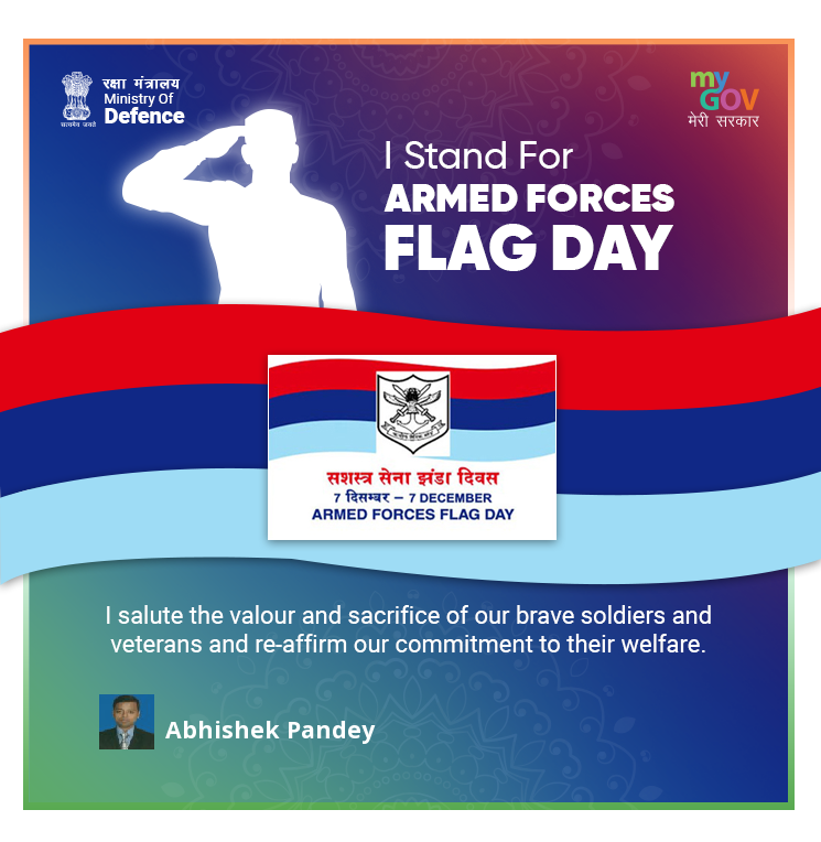 imabhip's tweet photo. Let's Salute the Valour, Courage Sacrifice &amp; Dedication of our Armed Forces.
Let's Honour those who protects Nation's honour

#ArmedForcesFlagDay
#FlagDay https://t.co/JvqlDk0BAJ