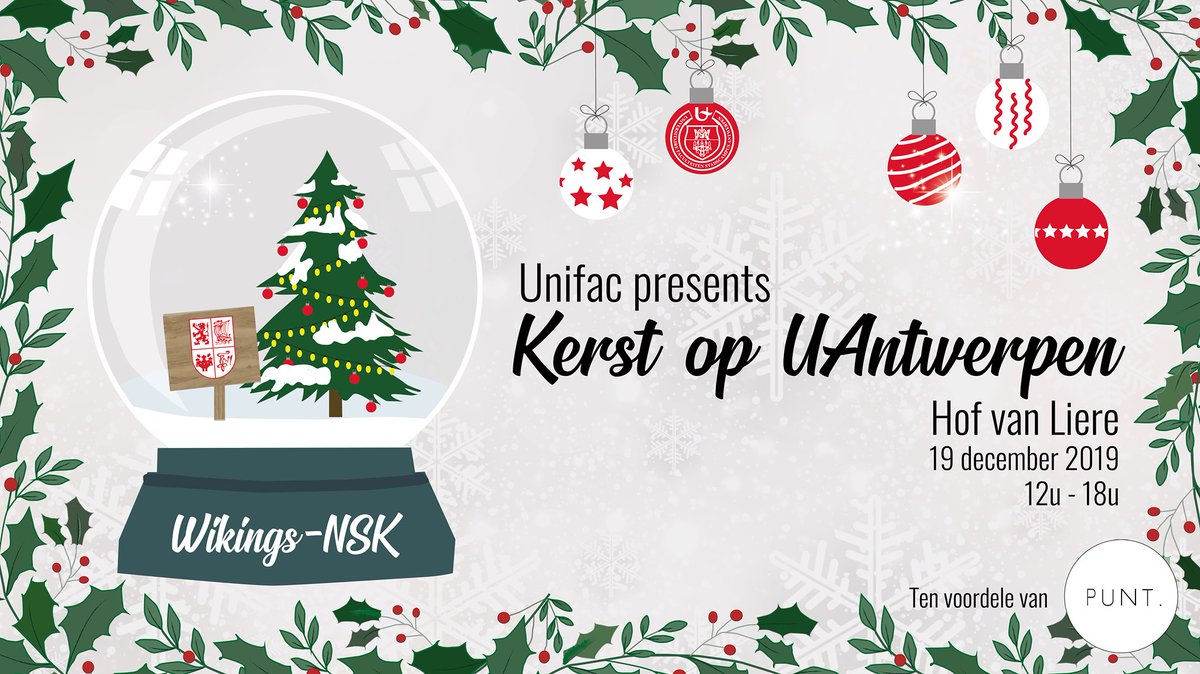 Noteer 19 december zeker in jullie agenda, want dan is het weer onze jaarlijkse kerst op UA. Leg even die boeken aan de kant en geniet nog een laatste dagje voor het echte blokken begint! 🎅🏼🤶🏻📚📝