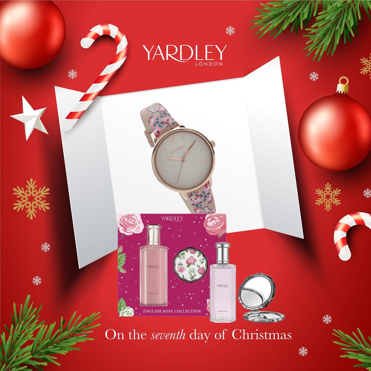 YardleyLondonUK's tweet photo. On the Seventh Day of #Christmas Yardley London gave to me... a @cathkidston watch worth £65 from @fhindjewellers and a Yardley London English Rose Collection!

To win, follow @yardleylondonuk and @fhindjewellers and RT

#12DaysOfChristmas #Win #Competition #Giveaway https://t.co/PtYEaFHpav