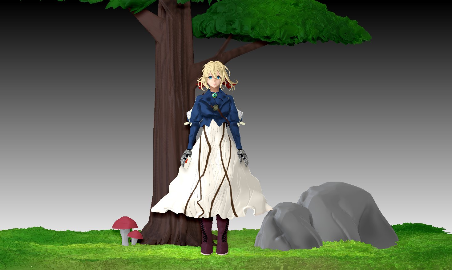 تويتر Yuuri على تويتر Cgで箱庭っぽく背景も作ってみた ポリゴン数限度ギリギリ笑 ポリゴン数の減らし方わからない Zbrushcore Cg 3dcg 京アニ 京都アニメーション ヴァイオレット エヴァーガーデン ヴァイオレット 背景 創拡 T Co