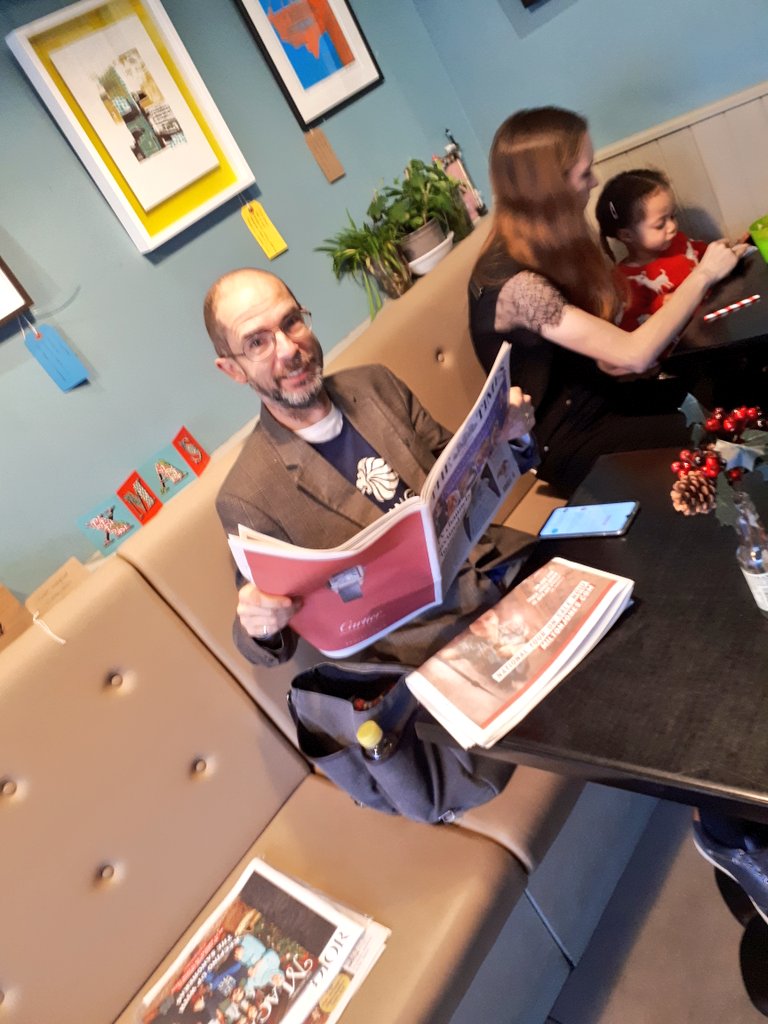 Proud of <a href="/CoffeeindaWood/">Coffee in the Wood</a> in Colliers Wood of course. This family business is steeped in the local community. Here on #SmallBusinessSaturday with  Dean, Sophie and Kara, Frankie and Raphel. I also bump into my colleague <a href="/Worldcuptour/">Dave/David/Davide. 🇮🇹🇽🇰🇬🇧 🦖🦕</a> who is a regular customer.