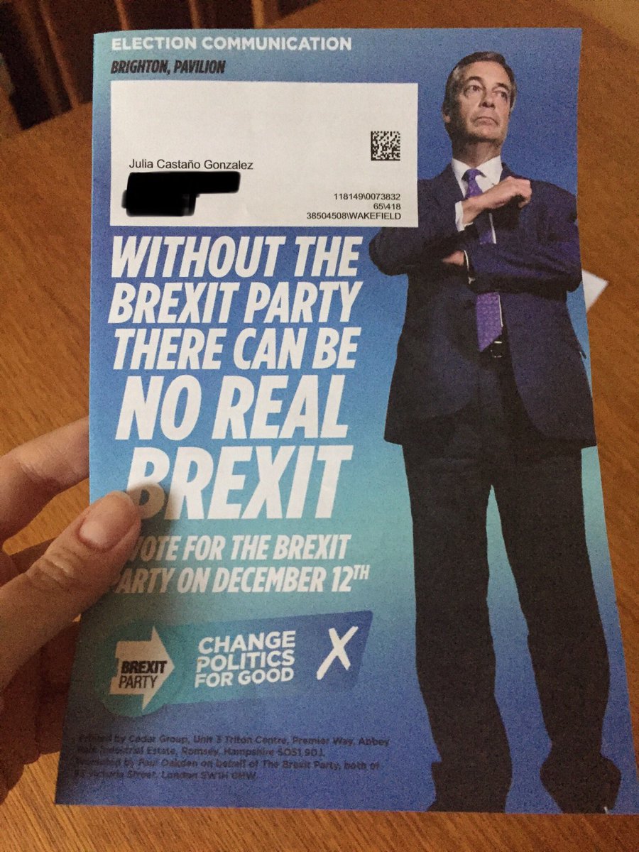Dear <a href="/brexitparty_uk/">Reform Party UK</a>,must I assume this is a tasteless joke,or that you people are truly that dumb? As you should be aware,not only am I NOT allowed to vote but,if I could,as a Spaniard living in the UK,as a proud European,and generally as a human being,you’d be my last choice.