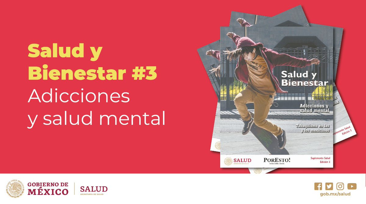 SSalud_mx's tweet photo. Conoce la 3a edición de Salud y Bienestar: el suplemento de la Secretaría de Salud. El tema central son las Adicciones y la Salud Mental. 

Descárgalo aquí: https://t.co/N02l19nEPY https://t.co/OnleH6QFiN