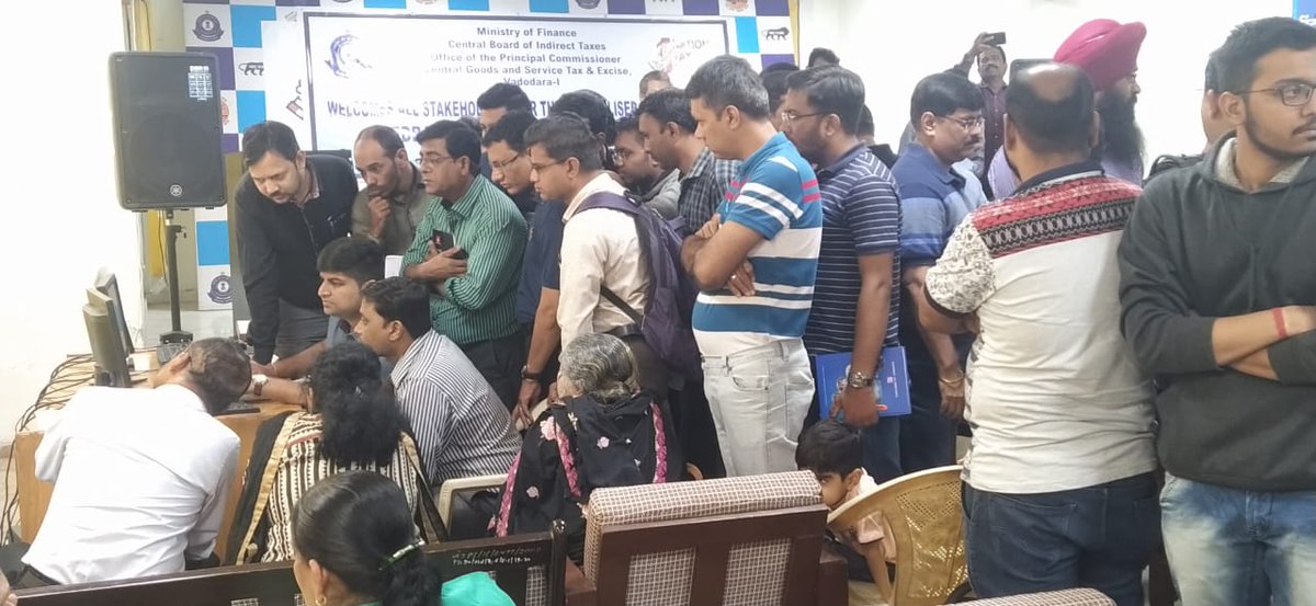 cgstvadodara1's tweet photo. Stakeholders feedback sessions on New GST return system at Vadodara 1 commissionerate HQ, Anand n Nadiad.
Thanks to all participants, tax payers and association- for their time n valuable feedback  @FinMinIndia @nsitharaman @cbic_india @Anurag_Office https://t.co/z64W7abHO4