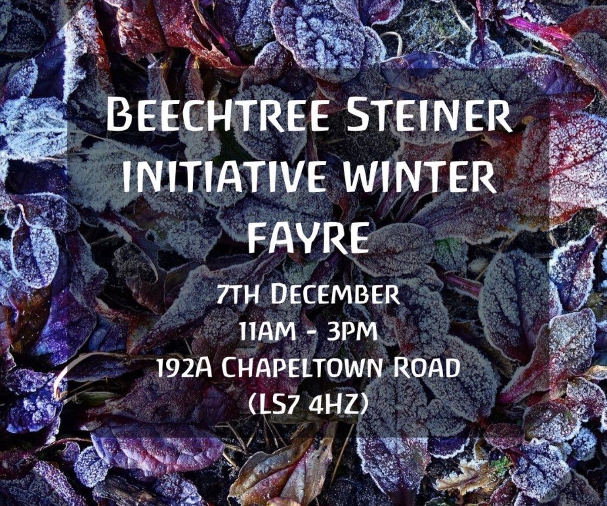 Always worth a trip to Leeds: the lovely Winter Fayre at <a href="/BeechtreeLeeds/">Beechtree Steiner Initiative</a>!

Today 11 - 3pm