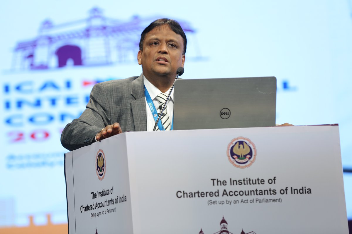 theicai's tweet image. @parthavs ,Group CFO &amp;amp; Group CIO, Mahindra &amp;amp; Mahindra Limited and #ca_kraghu, Past President , ICAI discussed the Technovation using which accountancy profession will lead in the digital world #IntConICAI19 #ic2019