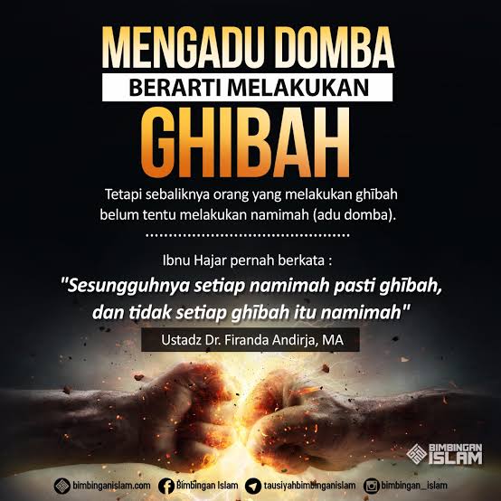 Aziz_alJahili's tweet photo. Adu domba fitnah sangat berbahaya 

Adu domba merupakan perbuatan dosa yang mana surga diharamkan baginya neraka adalah balasan daripadanya

Bahaya utama daripada adu domba ialah dapat menyebabkan terjadinya kebencian dan permusuhan sesama muslim.

#RezimTebangPilih https://t.co/WB1y78m2oc