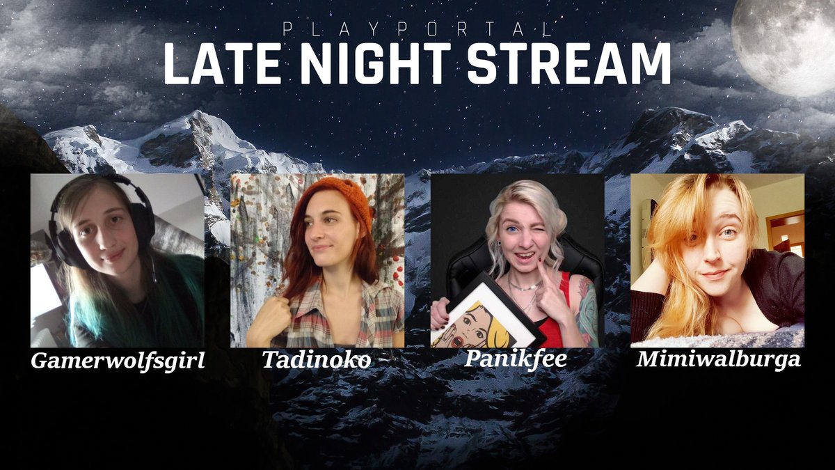 <><><><><><><><><><><><><><><><>
Heute beginnt unser Late Night Stream um 22 Uhr

dabei sind: 
<a href="/tadinoko/">Tadinoko</a>, <a href="/MimiWalburga/">MimiWalburga</a>, Panikfee und Gamerwolfsgirl
 
Stream: twitch.tv/playportal_net…
<><><><><><><><><><><><><><><><>
#twitch #twitchde #playportal #stream #LateNight