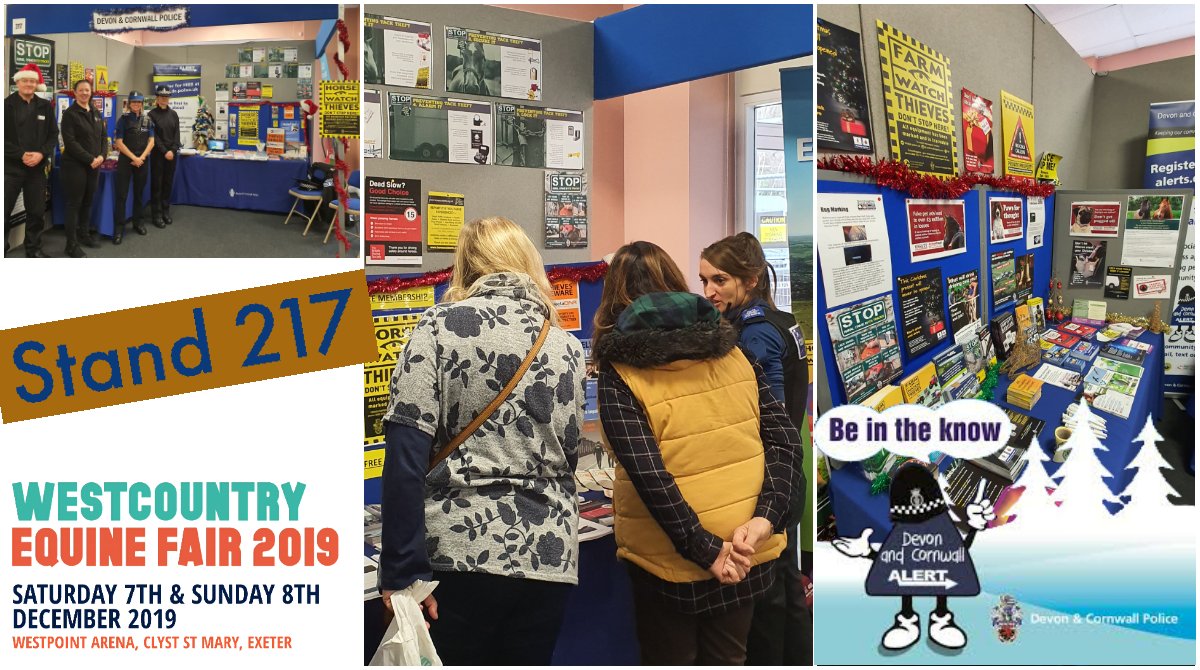 DCPoliceRural_D's tweet photo. At @EquineSW at @WestpointExeter today. Already getting busy, plenty to see & do. Pop into our stall at #Stand217 and say hi. We are happy to help. Lots of advice and #CrimePrevention support given and we are only just starting. Keep an eye out for our "very special" visitor 👀 https://t.co/5zNj6Uly2x