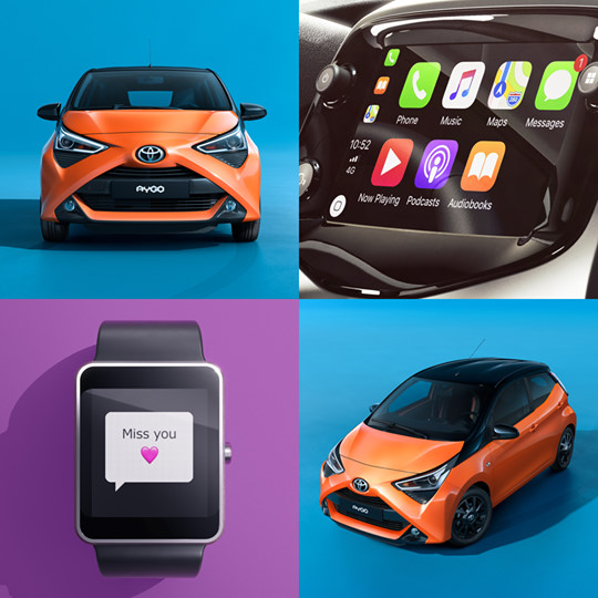 HWMoonToyota's tweet photo. The Toyota AYGO. 
Stay connected with smartphone integration by Pioneer and with 0% APR and only £129 per month available at HW Moon, there’s never been a better time to make someone’s Christmas! 🎄🎅🏼 https://t.co/JHeMEA723e https://t.co/FpECYjbhEC